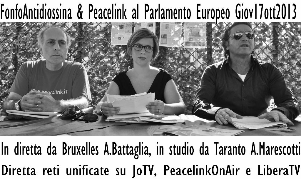 TARANTO CHIAMA BRUXELLES : OGGI alle 21  IN DIRETTA – Peacelink Fondo Antidiossina su LiberaTv