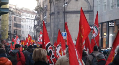 Corteo contro la guerra a Milano